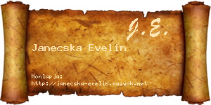 Janecska Evelin névjegykártya